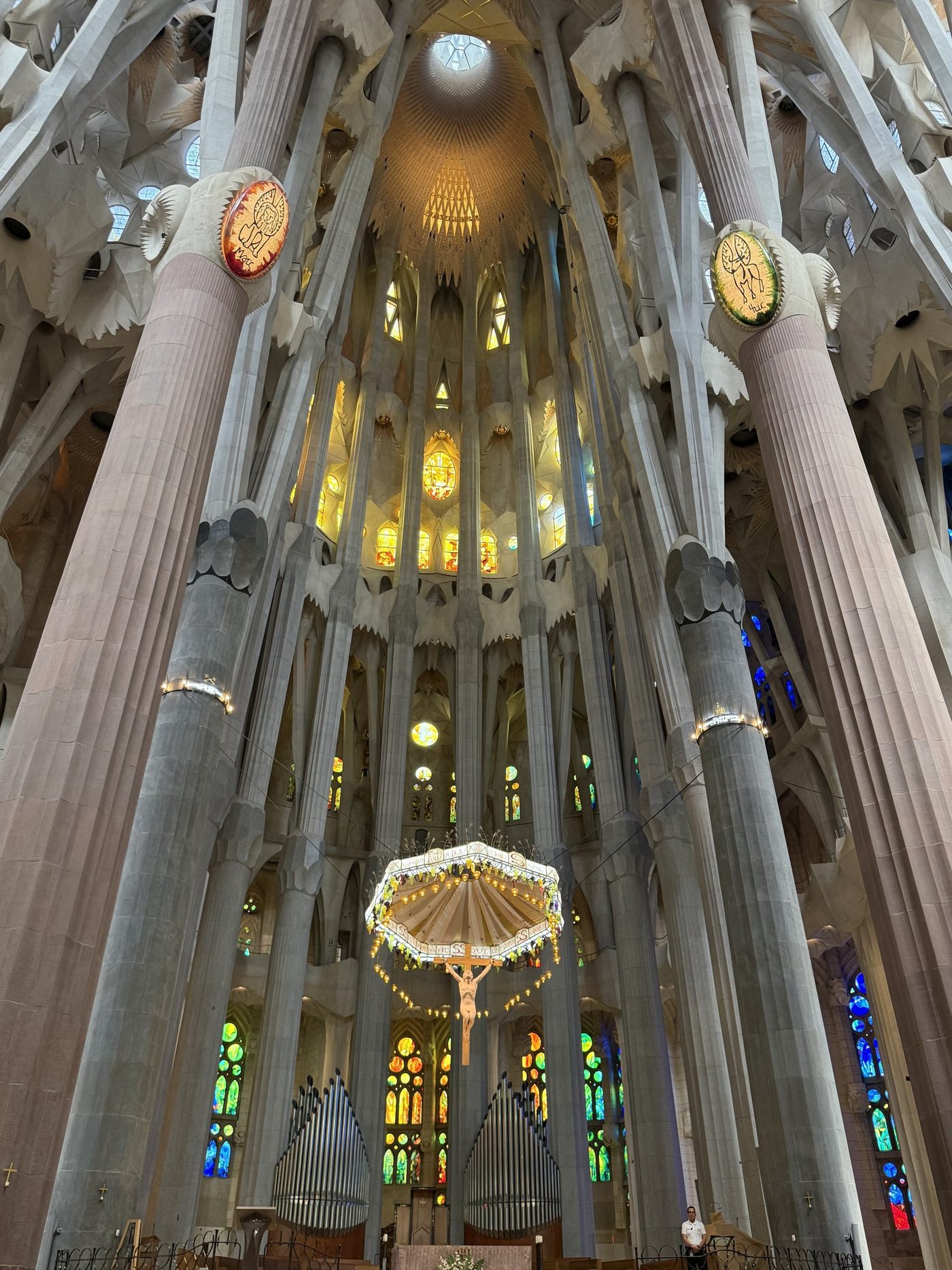 The apse and presbytery, with the altar canopy.