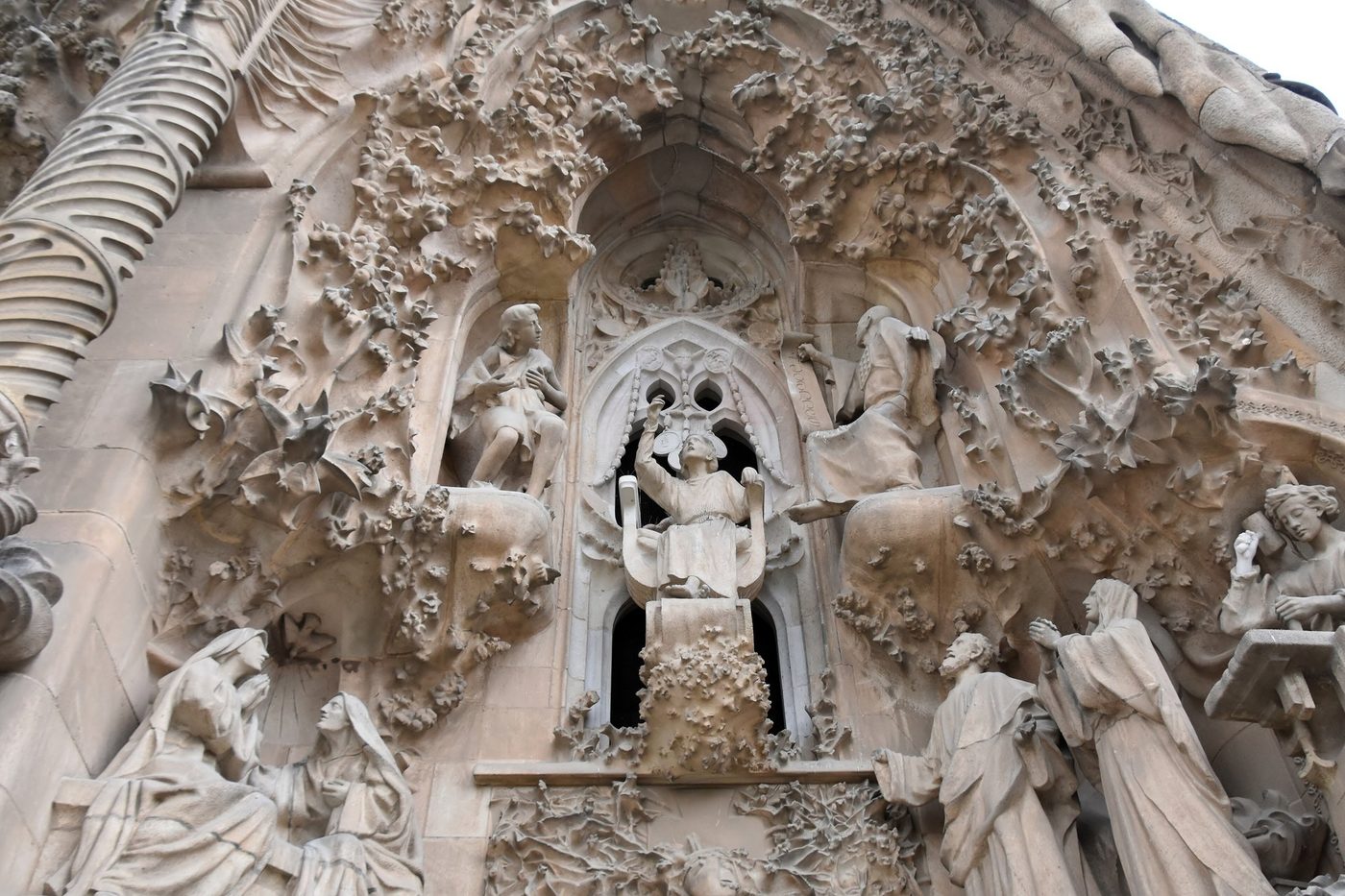 Carved figures on the Nativity façade